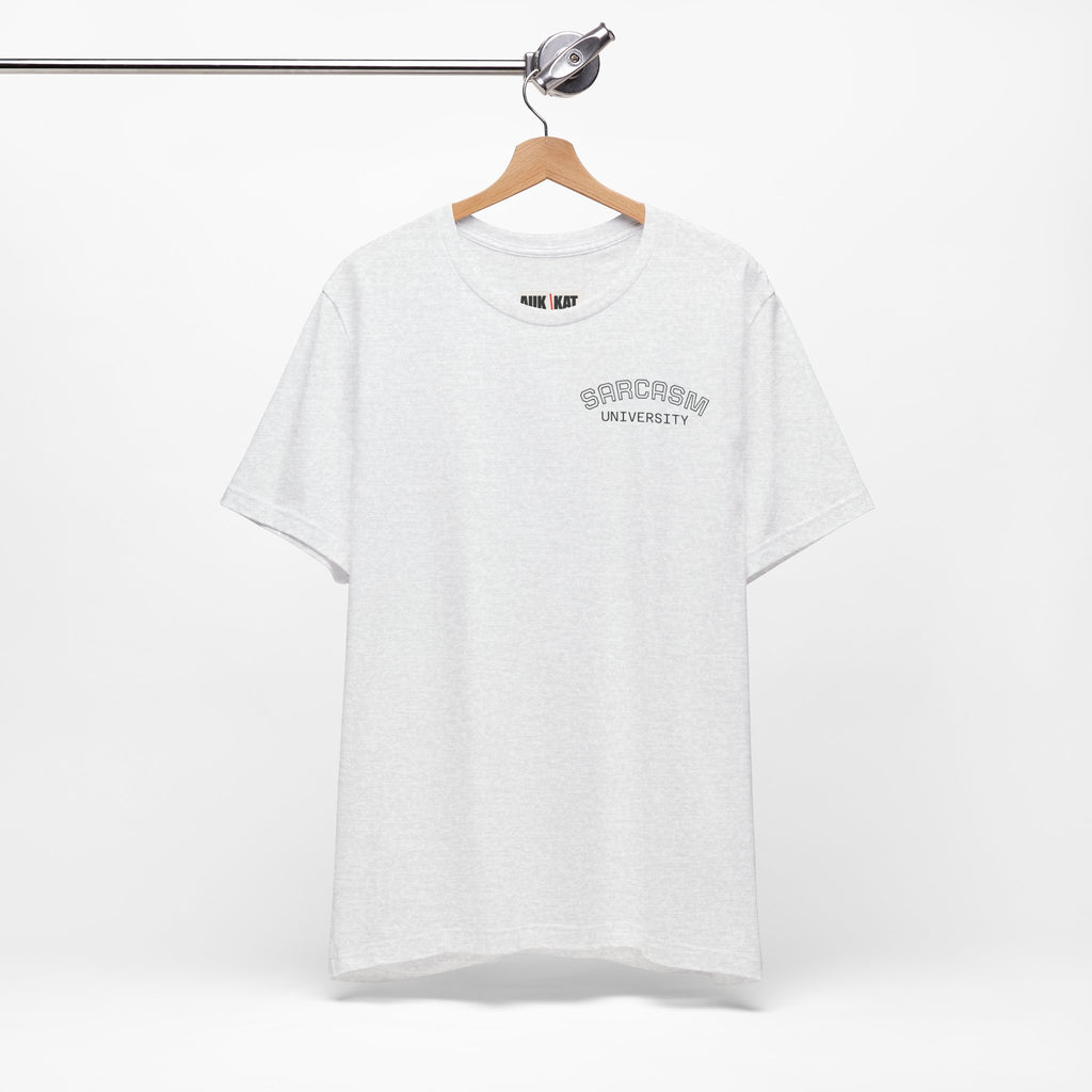 College Campus Tee — Sarcasm University Chest Logo